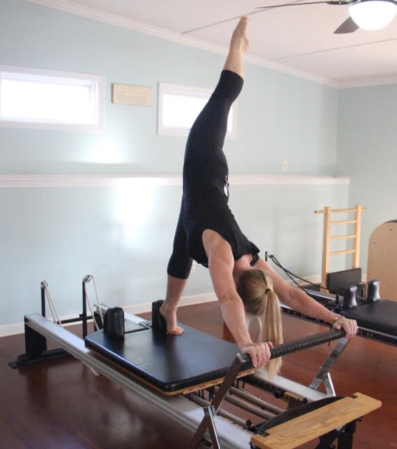 Dancer on Pilates Reformer